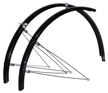 45 mm Skærmsæt 700C, Blank Sort