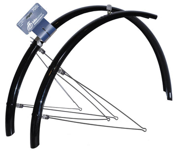 45 mm Skærmsæt 700C, Blank Sort