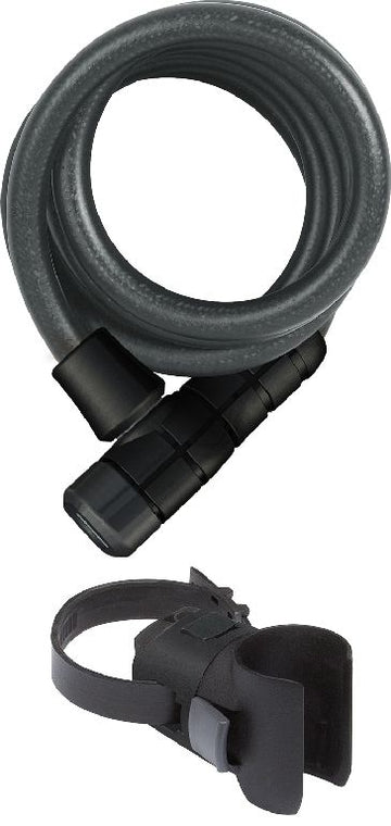 ABUS Spirallås 6512 Booster m/holder 6512K/180/12 black SCMU