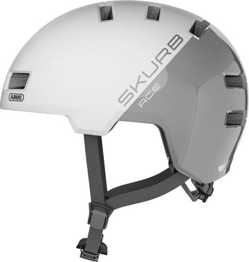 ABUS Hjelm Skurb ACE, silver white M