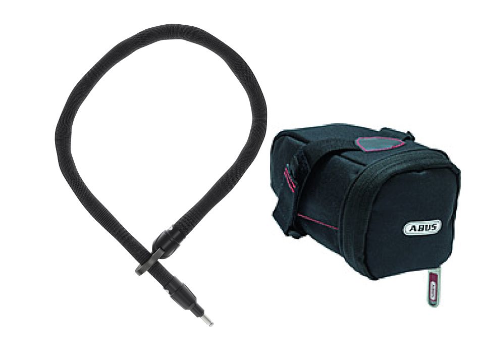 ABUS Kæde 6 mm IVY til ringlås + taske 6KS/100 black + ST5950