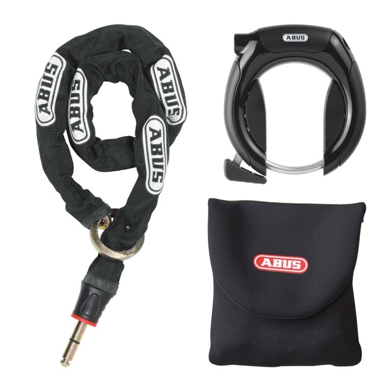 ABUS Ringlås 5955 Pro Shield (VF)m/kæde og taske X-PLUS 5955 NR BK+ 6KS/85 + ST 5950 X-PLUS