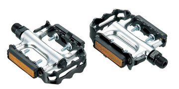 Aluminium Pedaler Sort/Sølv