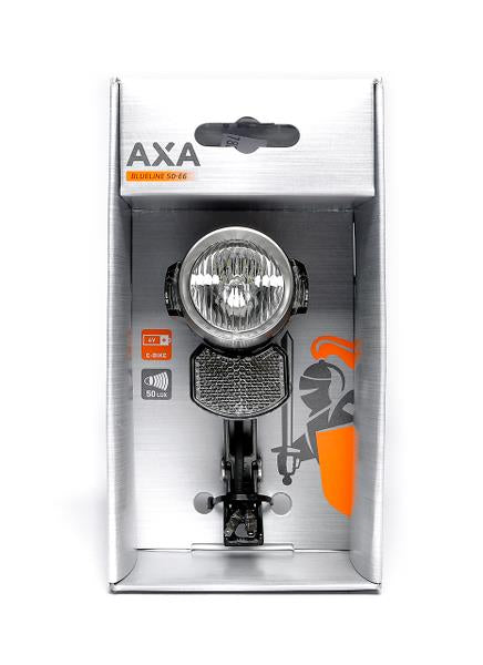 AXA Blueline 50 Cykel Forlygte Til Elcykler,  6V-12V indpakket