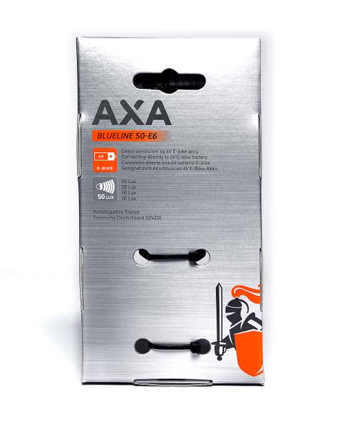 AXA Blueline 50 Cykel Forlygte Til Elcykler,  6V-12V indpakket set bagfra
