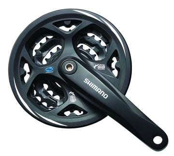 8 Speed Shimano Acera Kranksæt 48/38/28T Sort